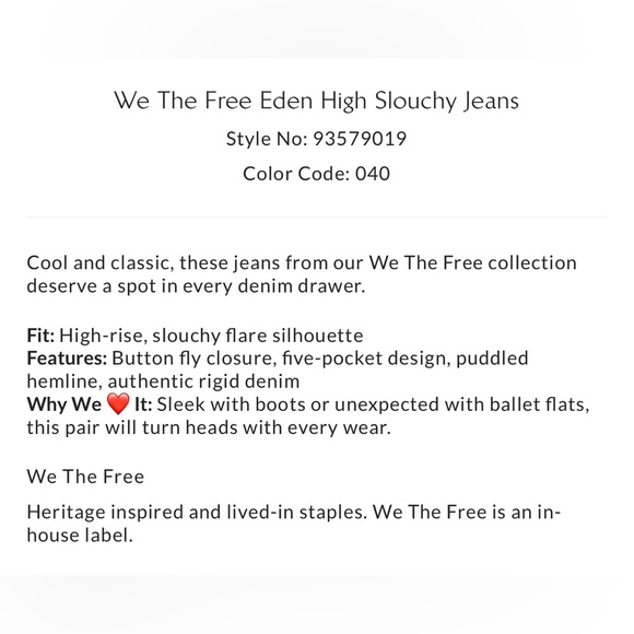 Free People We the Free Eden Slouchy Wide Leg Jeans in Diamond Grey Wash - Picture 4 of 4